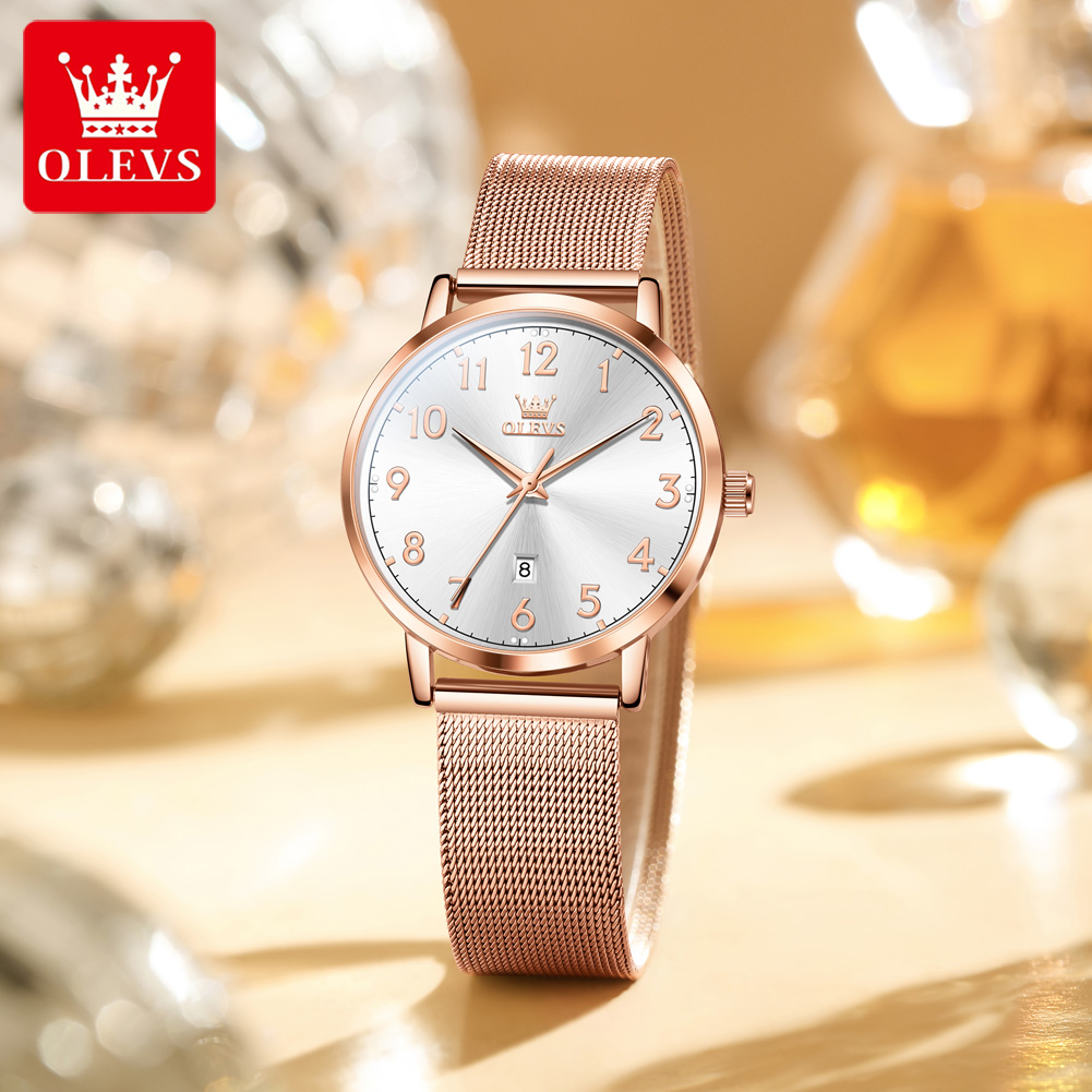 OLEVS 5653 Woman Watches Elega - Stainless Mesh Band ulasan dan harga