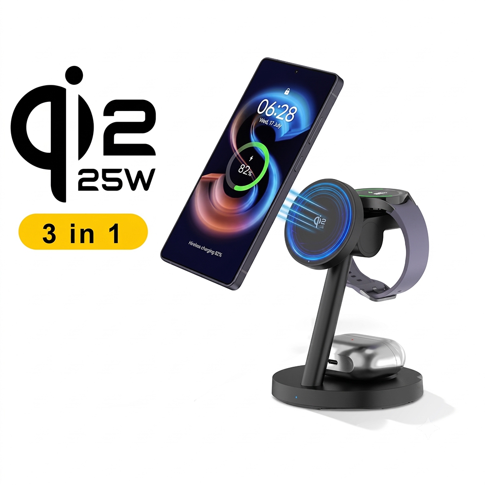 3in1 Qi2.2 25W Fast Wireless C - Smartwatch Ac ulasan dan harga