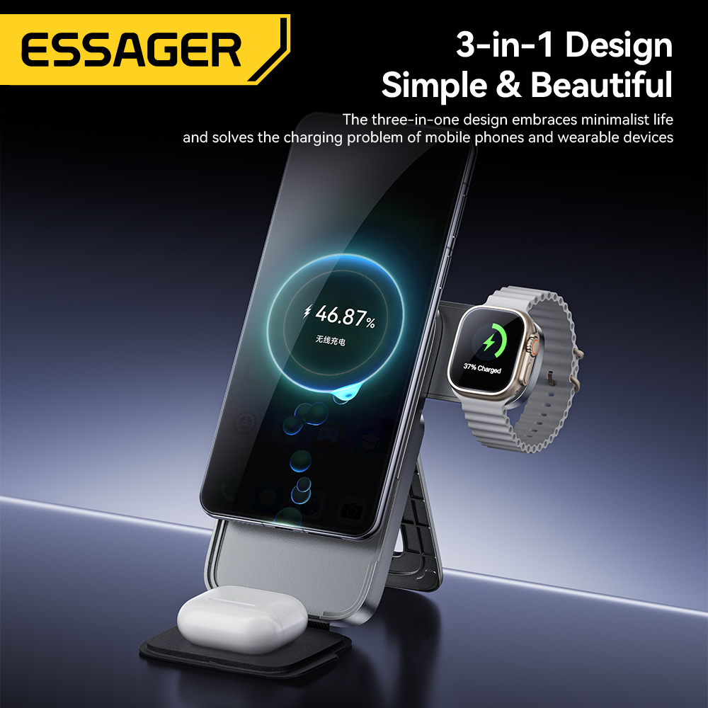 Essager 3-in-1 Portable Foldin - Smartwatch Ac ulasan dan harga
