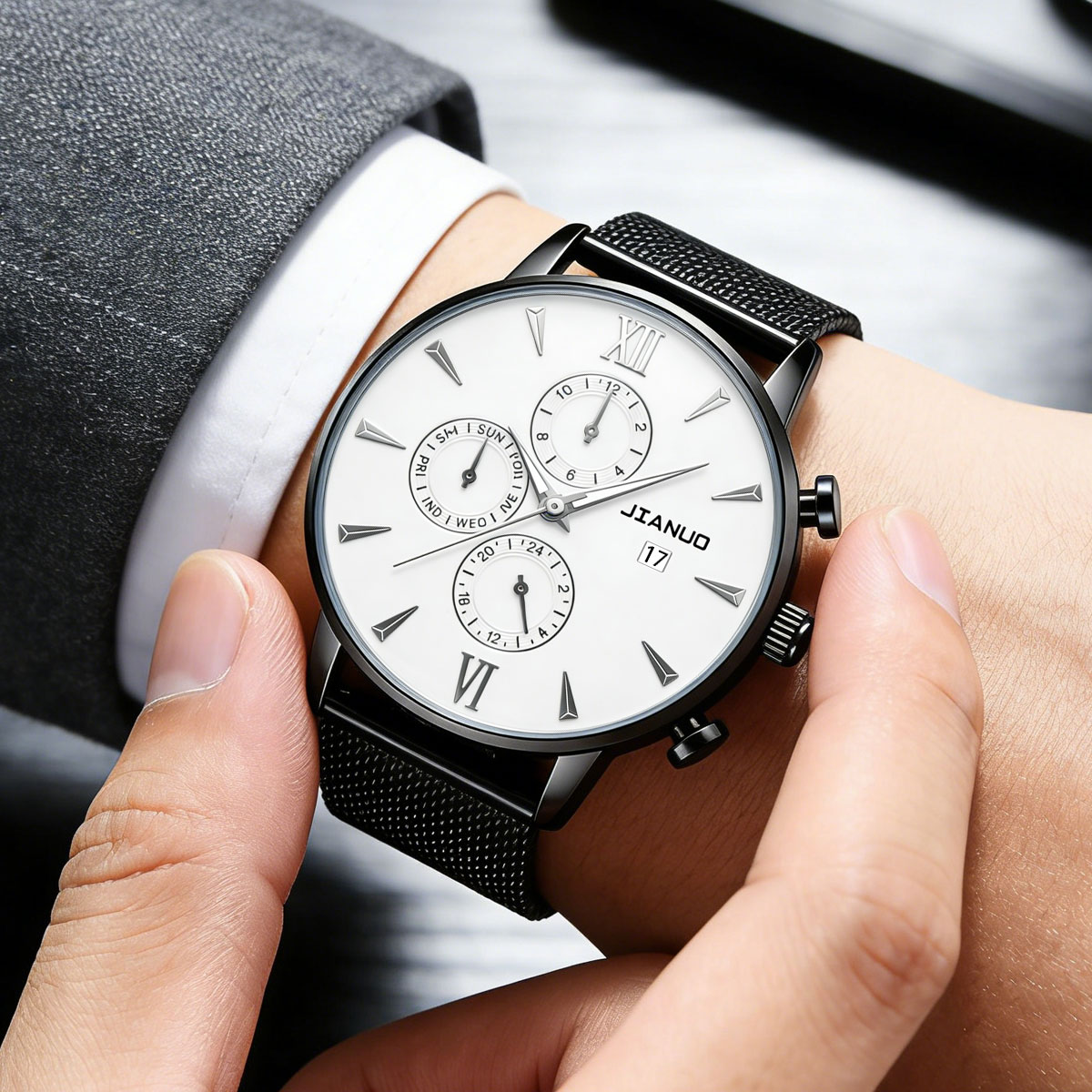 Trendy Casual Men's Milan Mesh - Stainless Mesh Band ulasan dan harga