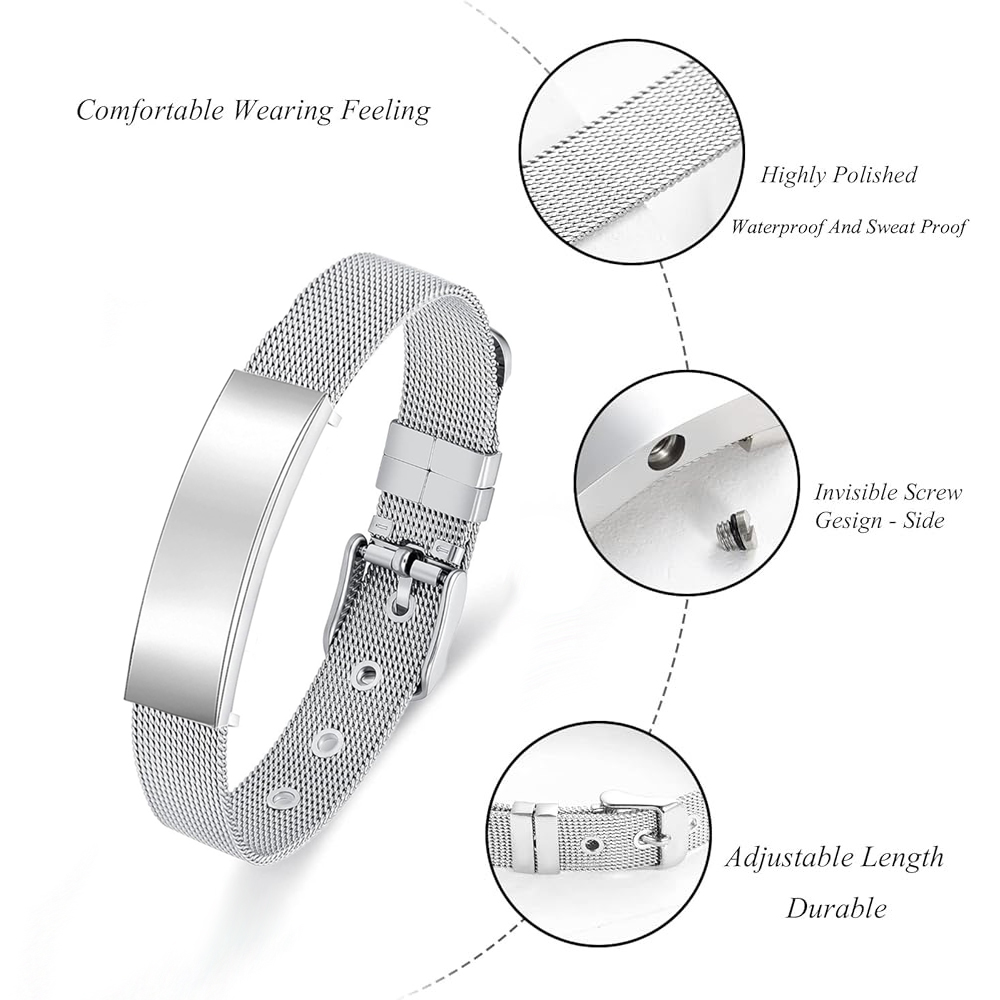 Cremation Jewelry Urn Bracelet - Stainless Mesh Band ulasan dan harga