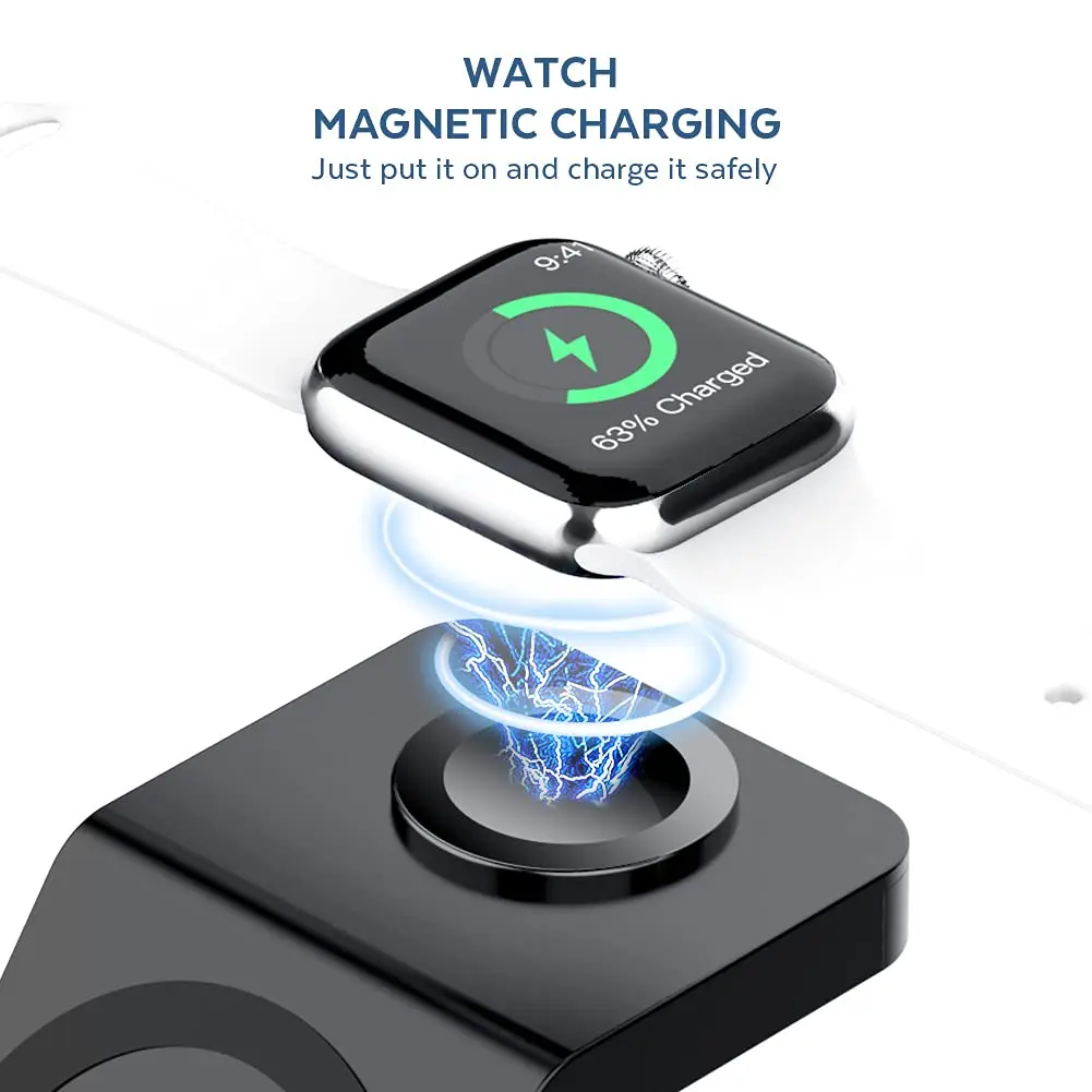 3 In 1 Wireless Charger Stand  - Smartwatch Ac ulasan dan harga