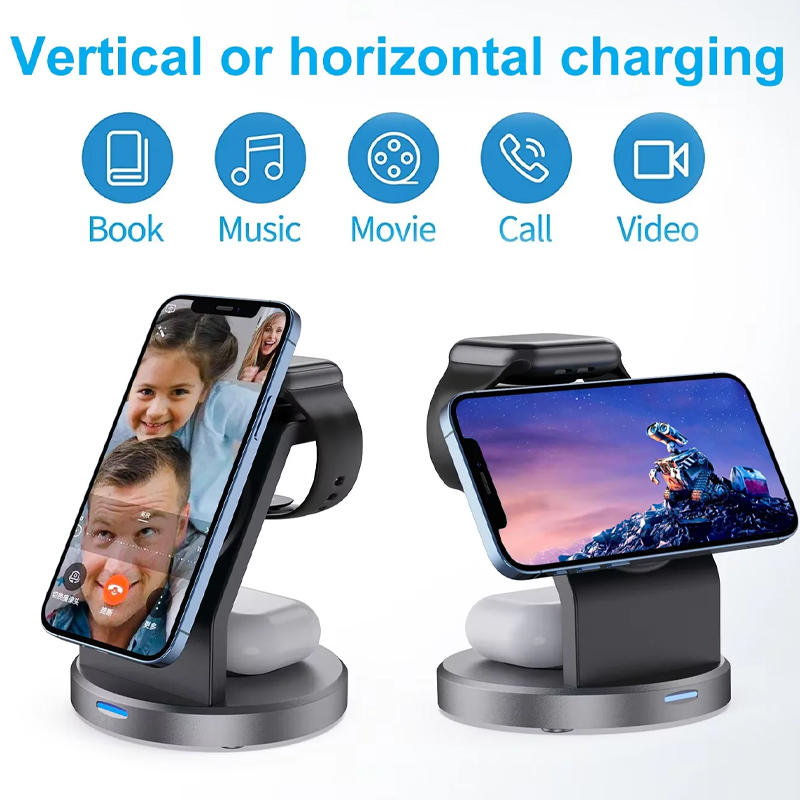 3 In 1 Wireless Charger Stand  - Smartwatch Ac ulasan dan harga
