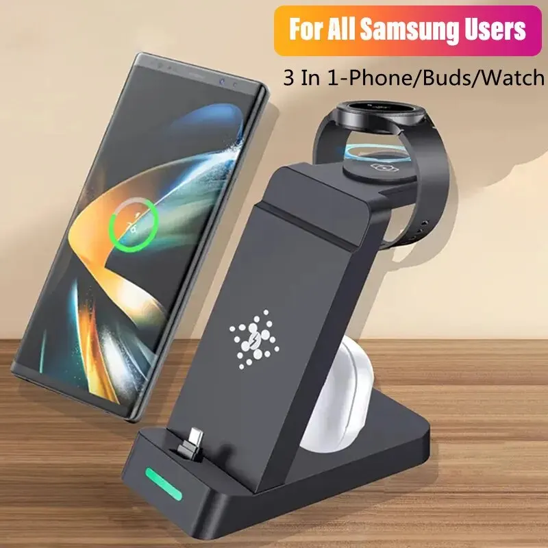 3 In 1 Charging Station for Sa - Smartwatch Ac ulasan dan harga