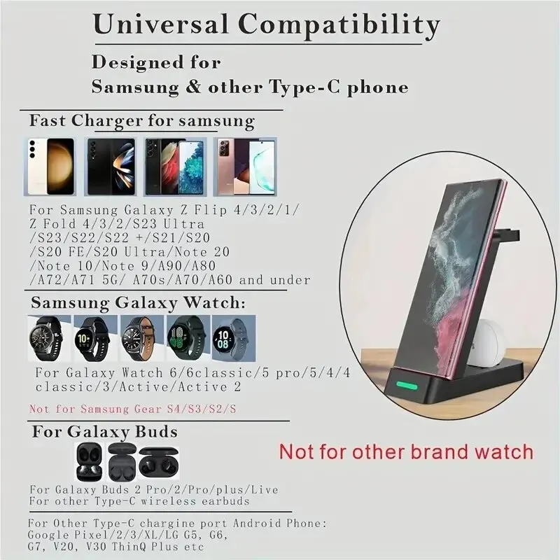 3 In 1 Charging Station for Sa - Smartwatch Ac ulasan dan harga