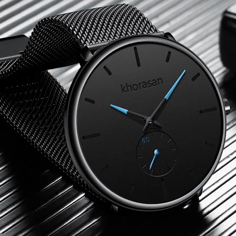 YOLAKO Mens Fashion Minimalist - Stainless Mesh Band ulasan dan harga