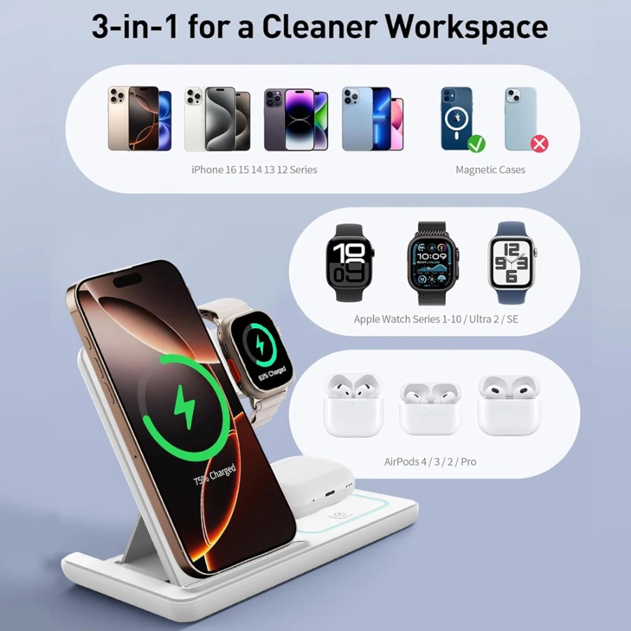 3 in 1 Foldable Night LED Ligh - Smartwatch Ac ulasan dan harga