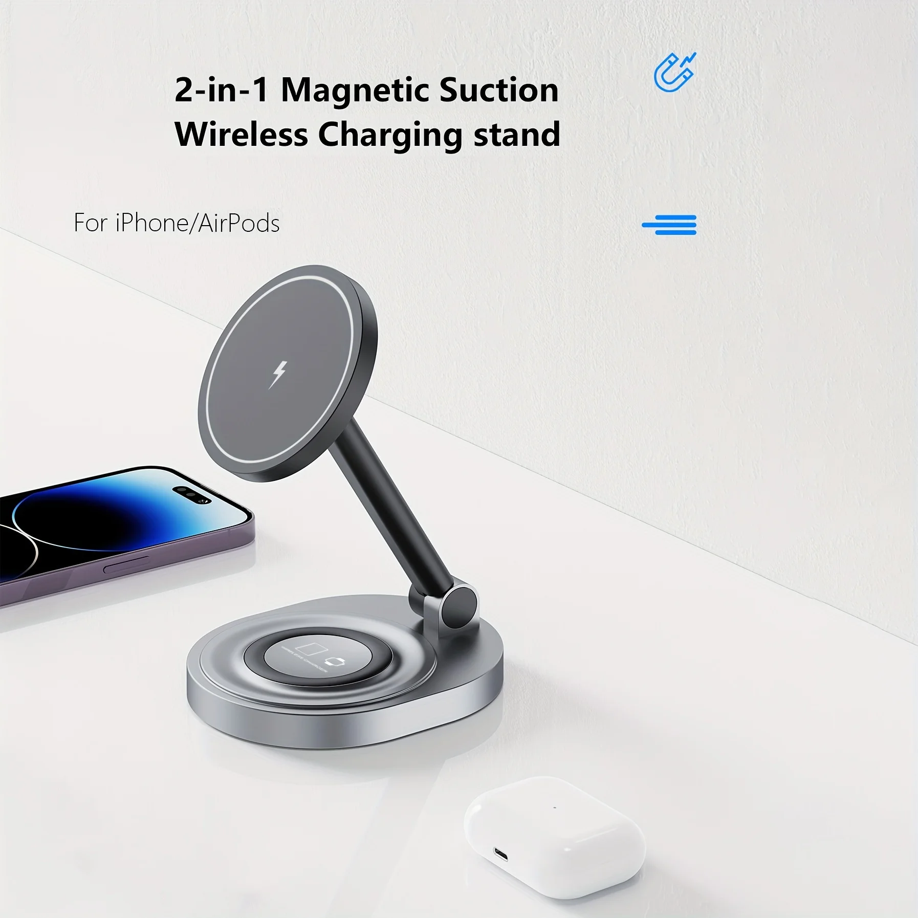 2 In 1 Magnetic Wireless Charg - Smartwatch Ac ulasan dan harga
