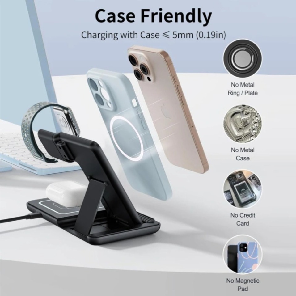 Night LED Light 3 In 1 Wireles - Smartwatch Ac ulasan dan harga