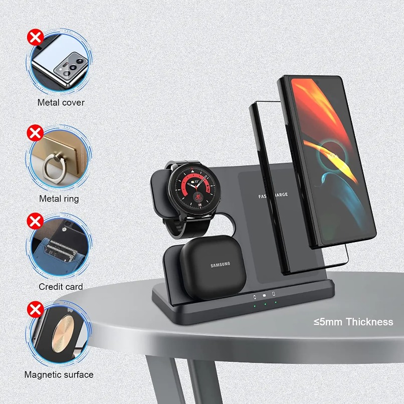 3 in 1 Fast Wireless Charger S - Smartwatch Ac ulasan dan harga
